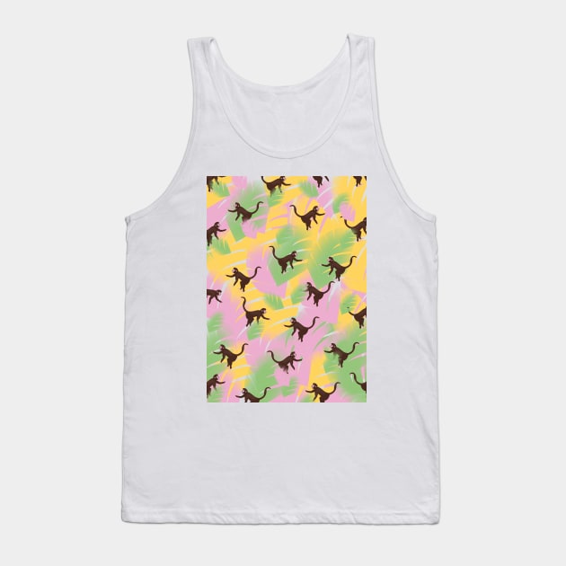 Monkeys Pattern Tank Top by nickemporium1